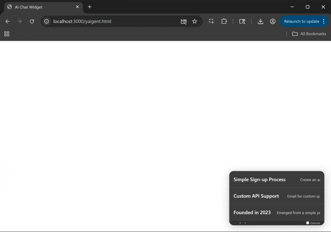 Recommendation Widget